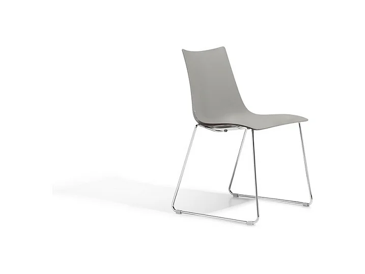 Lot de 2 chaises Zebra avec pied luge par Scab