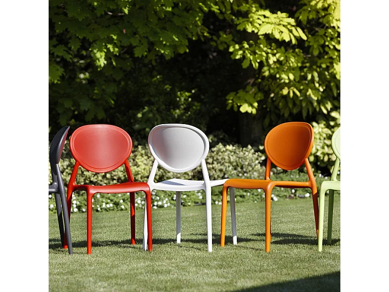 6 Chaises design GIO - Lot de 6 - intérieur et extérieur