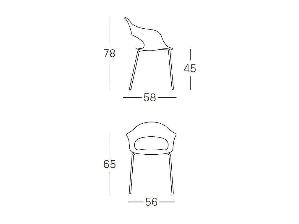 Chaise Lady B en plastique recyclé par Scab design