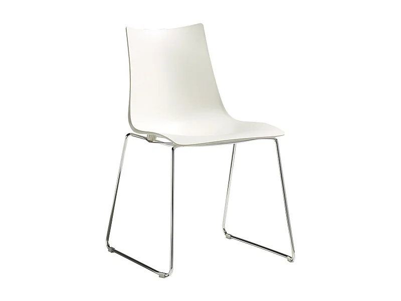 Lot de 2 chaises Zebra avec pied luge par Scab