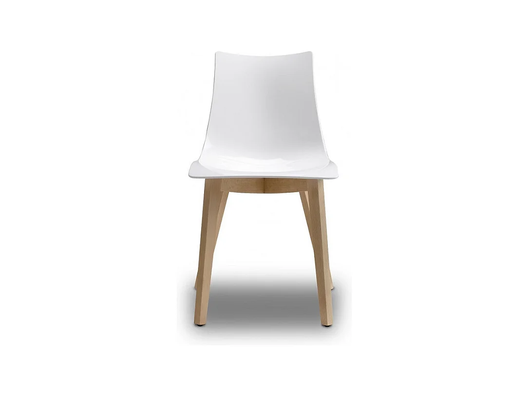 Chaise design avec pieds bois naturel - NATURAL ZEBRA Antishock - Vendu à l'unité - déco originale