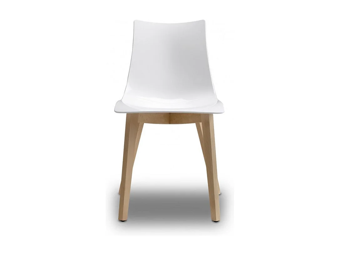 Chaise design avec pieds bois naturel - NATURAL ZEBRA Antishock - Vendu à l'unité - déco originale