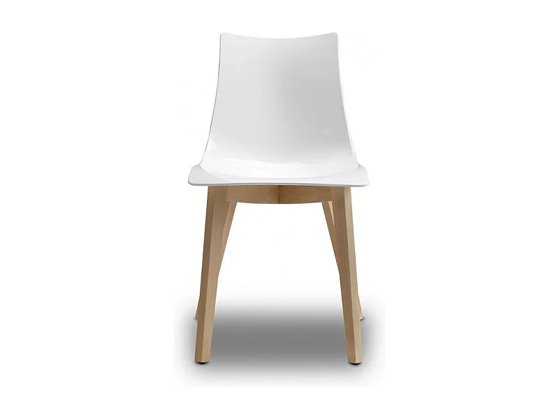 Chaise design avec pieds bois naturel - NATURAL ZEBRA Antishock - Vendu à l'unité - déco originale