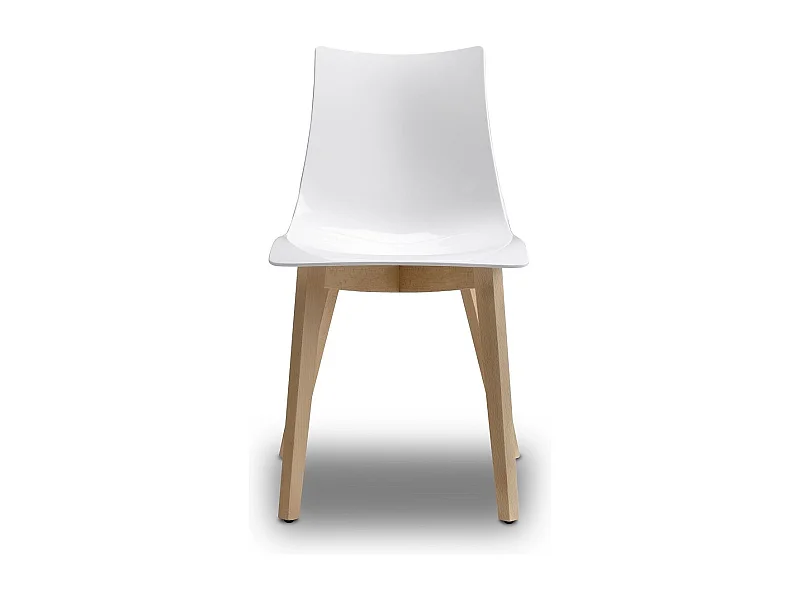 Chaise design avec pieds bois naturel - NATURAL ZEBRA Antishock - Vendu à l'unité - déco originale