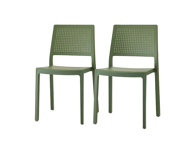 Lot de 2 chaises design EMI pour intérieur ou extérieur - Scab