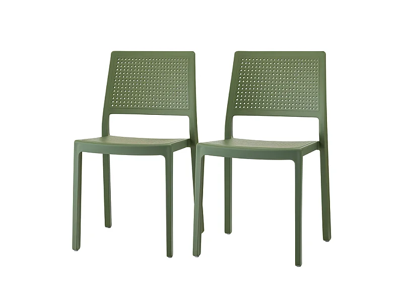 Lot de 2 chaises design EMI pour intérieur ou extérieur - Scab