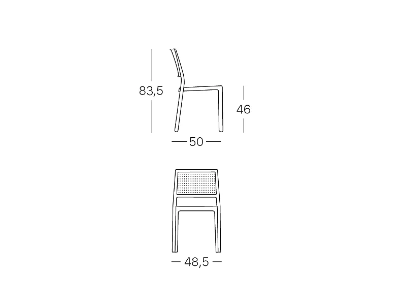Lot de 2 chaises design EMI pour intérieur ou extérieur - Scab