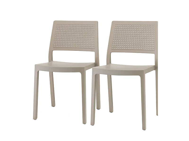 Lot de 2 chaises design EMI pour intérieur ou extérieur - Scab