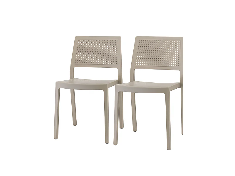 Lot de 2 chaises design EMI pour intérieur ou extérieur - Scab