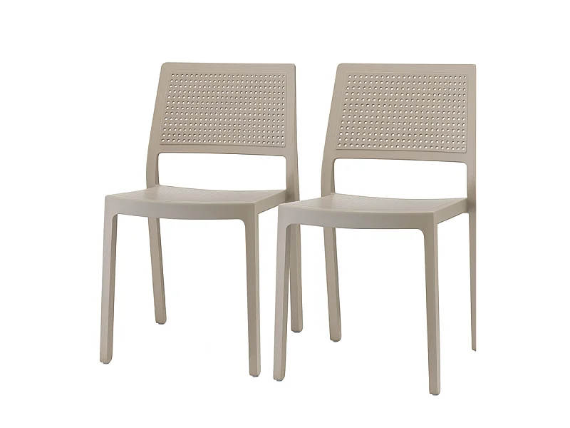 Lot de 2 chaises design EMI pour intérieur ou extérieur - Scab
