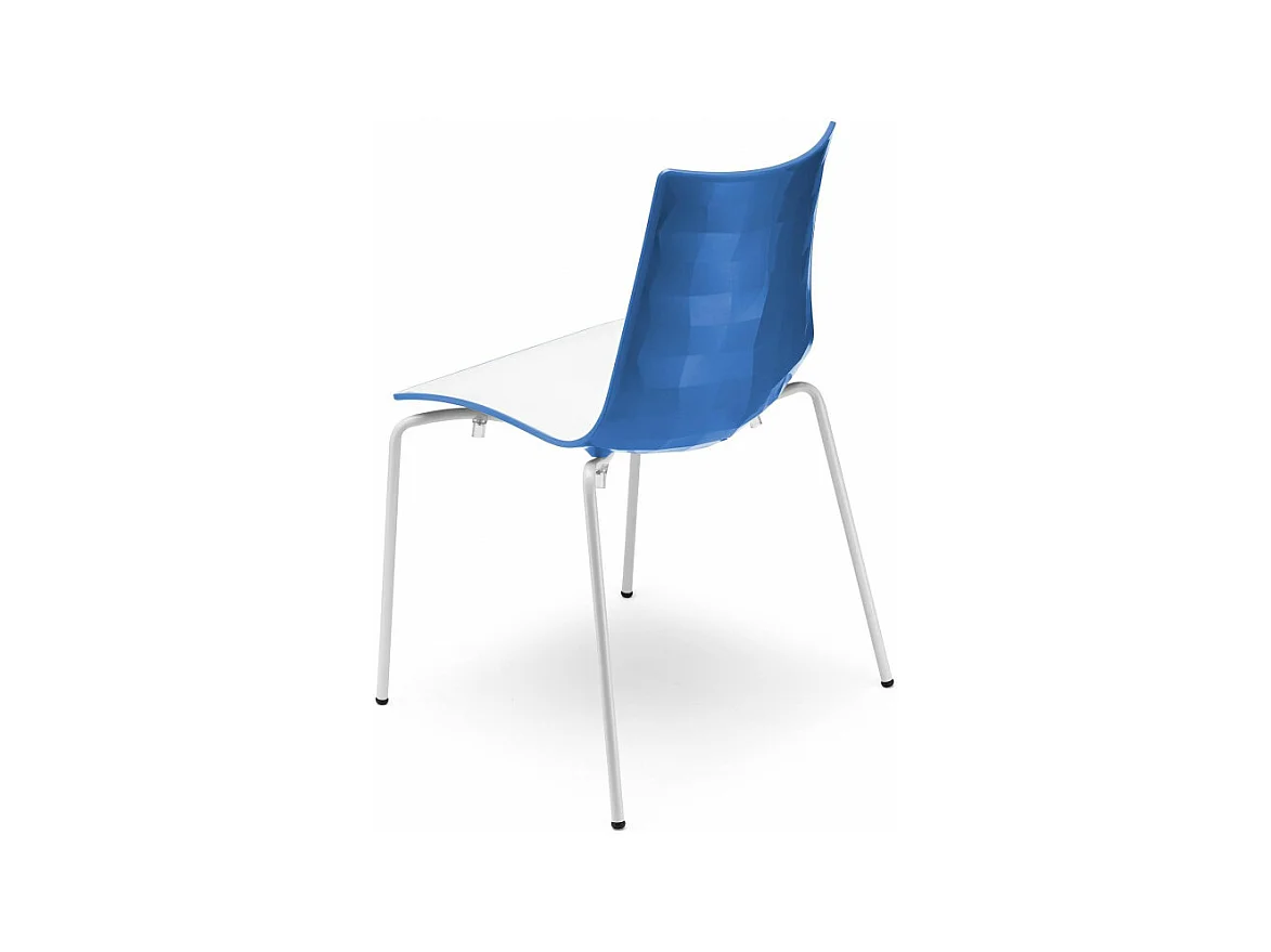 Chaise design avec pieds blanc - A l'unité - ZEBRA BICOLORE - deco scab