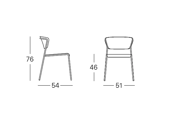 Lot deux chaises outdoor indoor Lisa