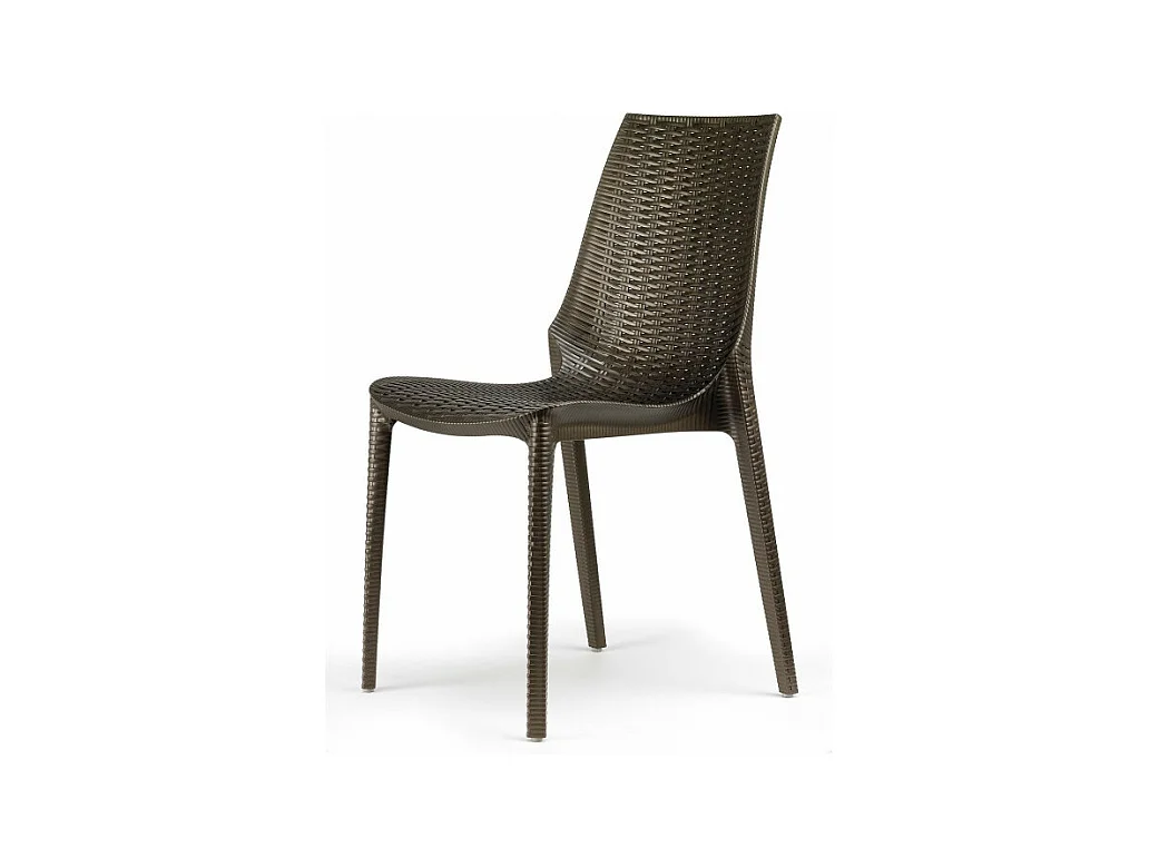 Chaise tressée style rotin design - LUCREZIA