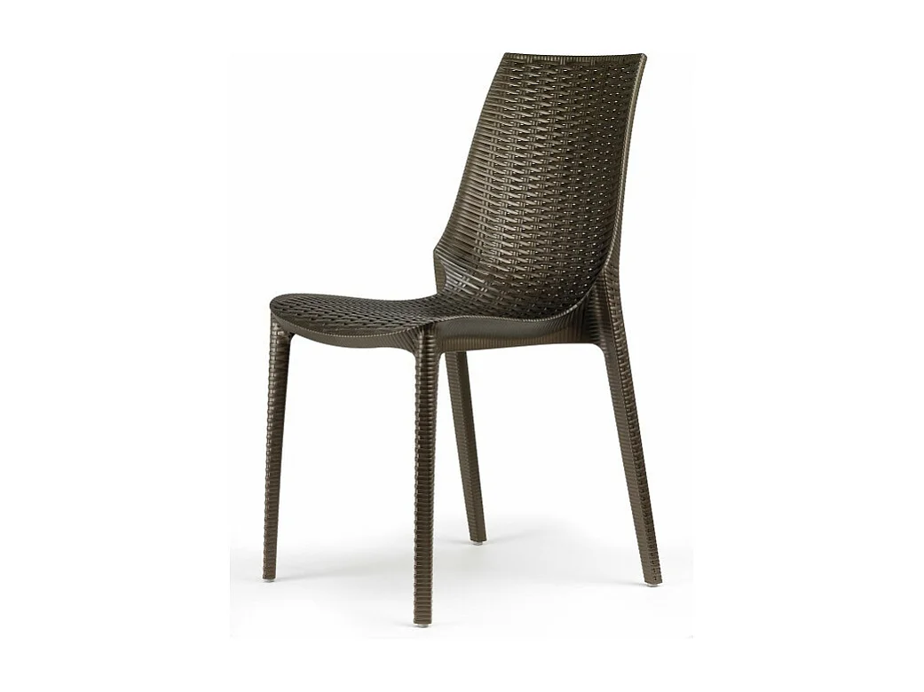 Chaise tressée style rotin design - LUCREZIA