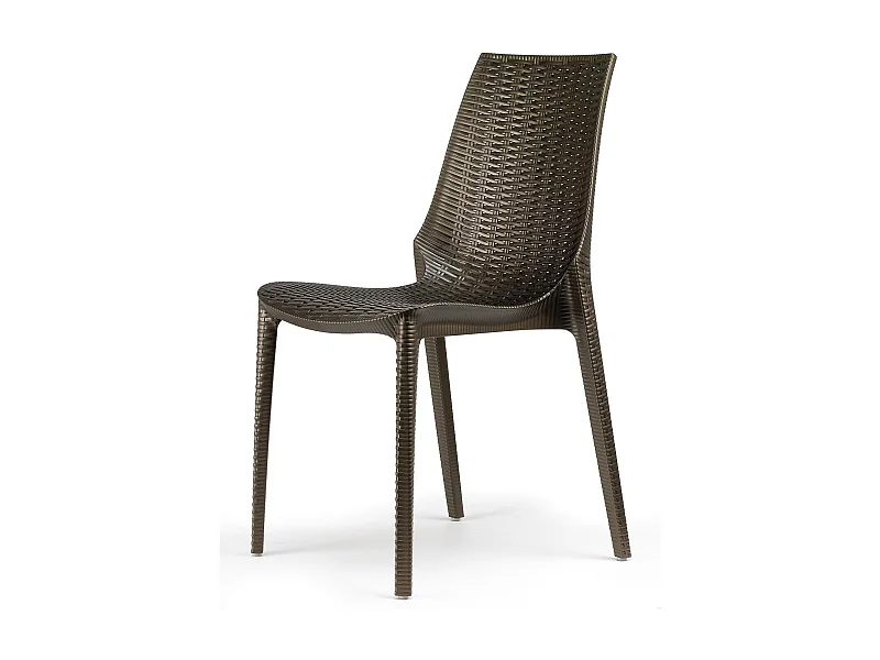 Chaise tressée style rotin design - LUCREZIA