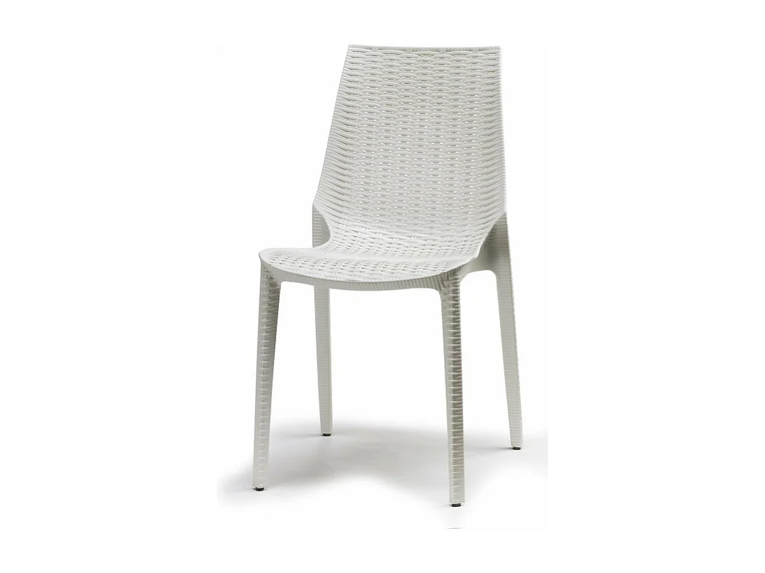 Chaise tressée style rotin design - LUCREZIA