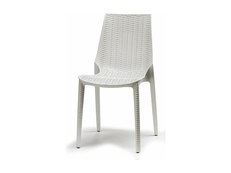 Chaise tressée style rotin design - LUCREZIA
