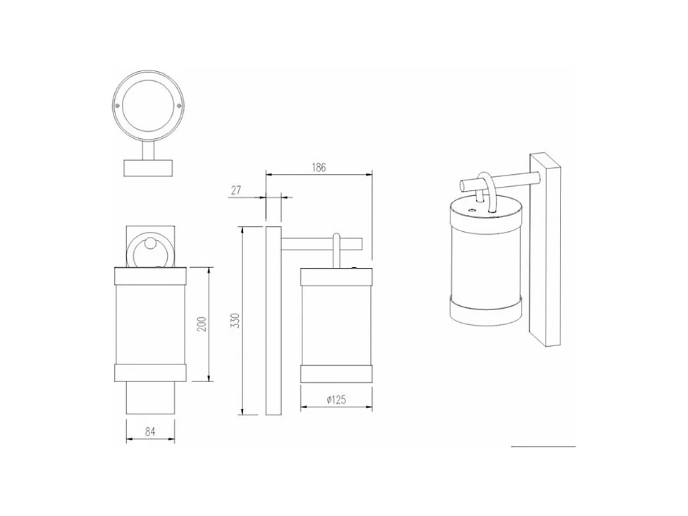 Applique d'exterieur Sambesi