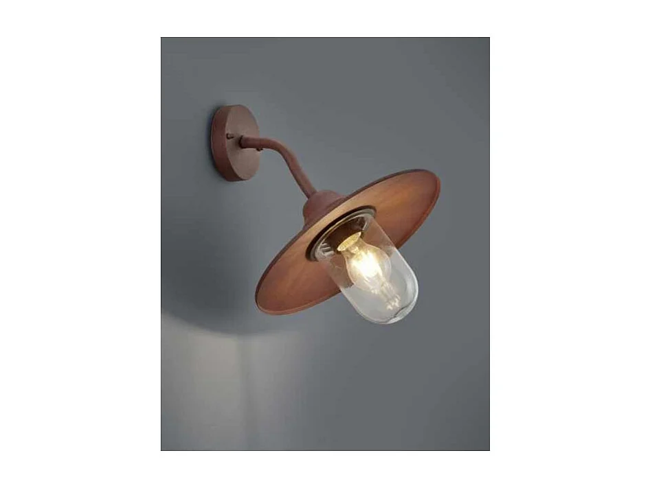 Applique da esterno, alluminio, ruggine, 32x30x31,5 cm, Brenta