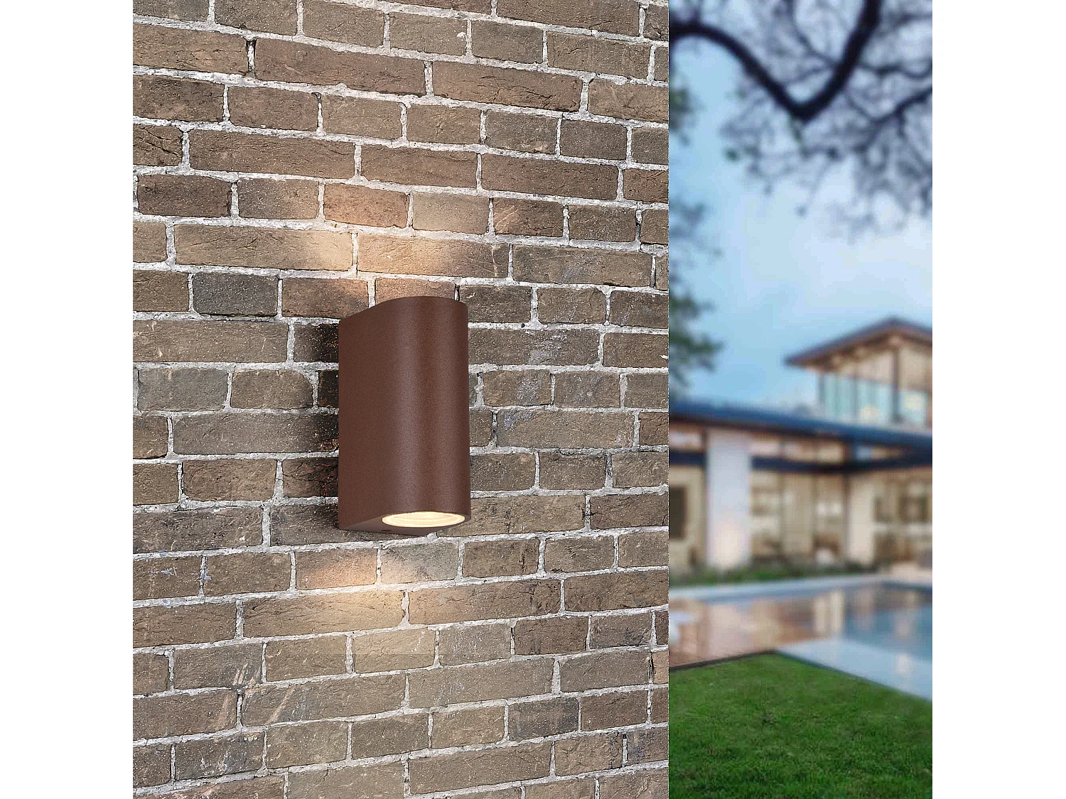 Wandlamp ROYA - 0x0x15 cm - Bruin