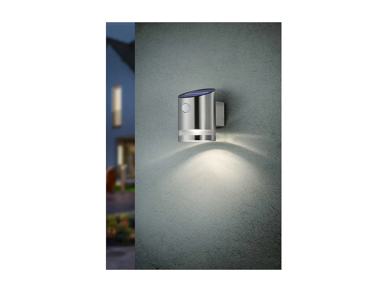 Applique da esterno LED, acciaio inox, nichel opaco, 9x13x12 cm, Salta