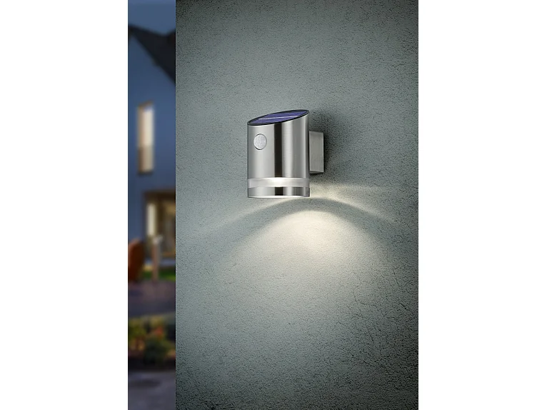 Applique da esterno LED, acciaio inox, nichel opaco, 9x13x12 cm, Salta