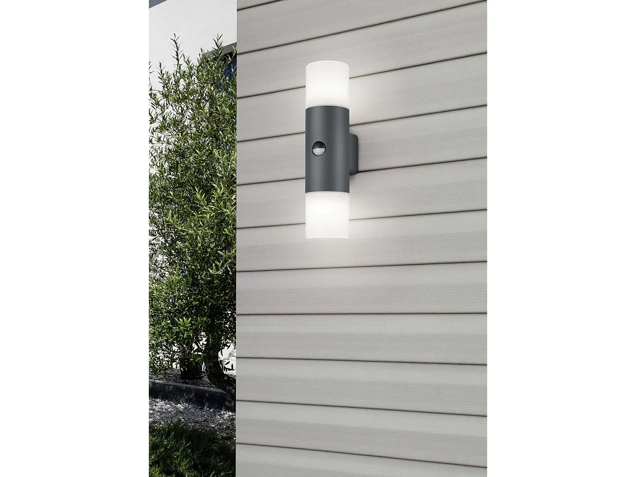 Applique double outdoor avec détecteur de présence Hoosic