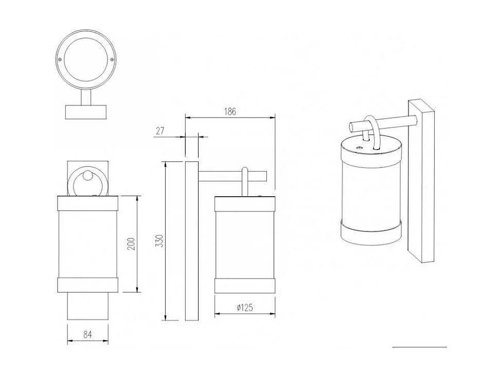 Applique d'exterieur Sambesi