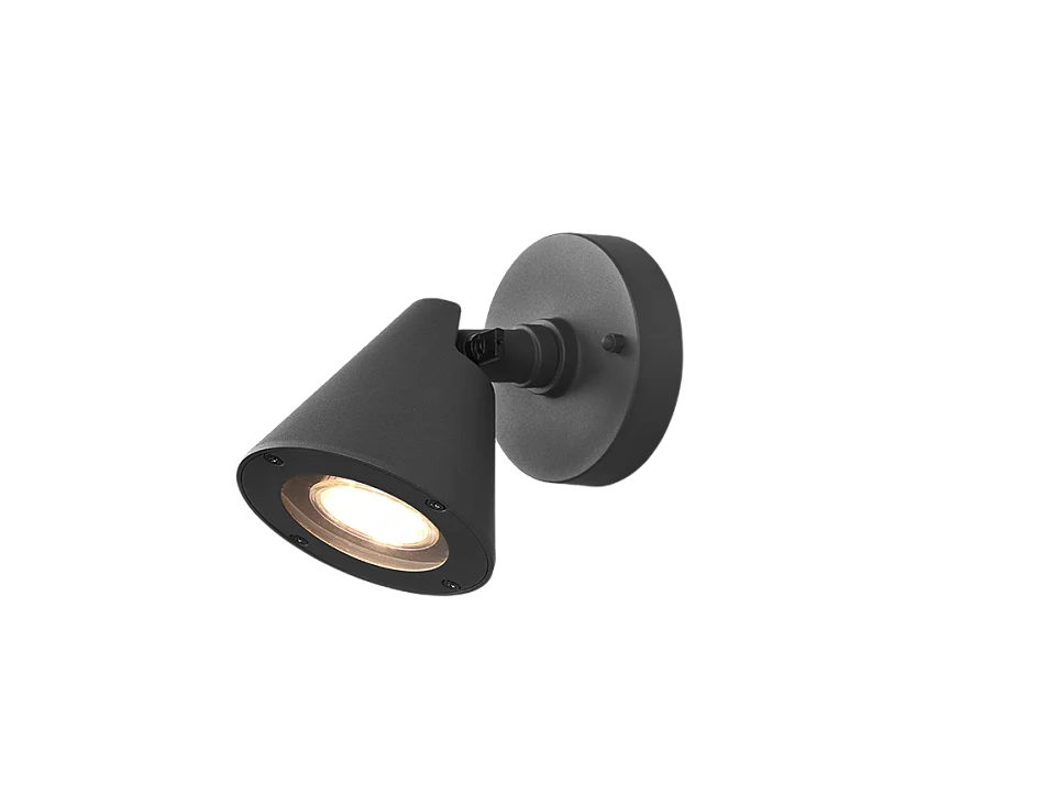 Applique da esterno, alluminio, antracite, 10x14x16 cm, Kaveri