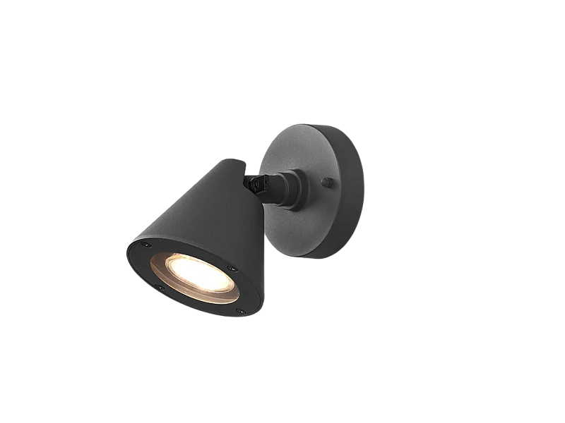 Applique da esterno, alluminio, antracite, 10x14x16 cm, Kaveri