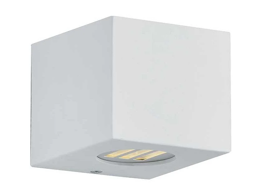 Applique da esterno LED 2 luci, plastica, bianco opaco, 10x9x10,5 cm, Cordoba