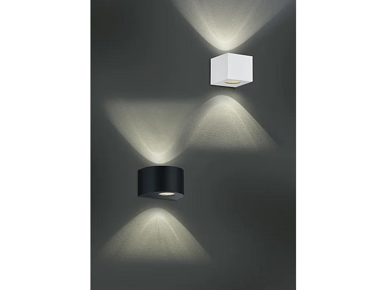 Applique da esterno LED 2 luci, plastica, bianco opaco, 10x9x10,5 cm, Cordoba