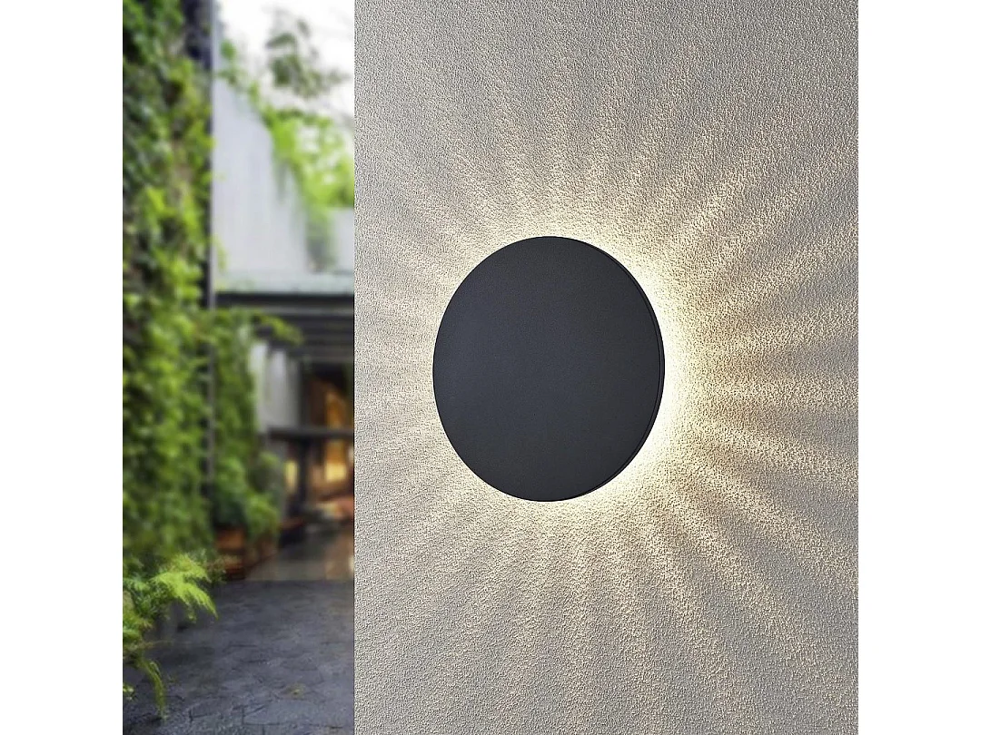 Applique LED, alluminio, antracite, 25x25x5 cm, Belly