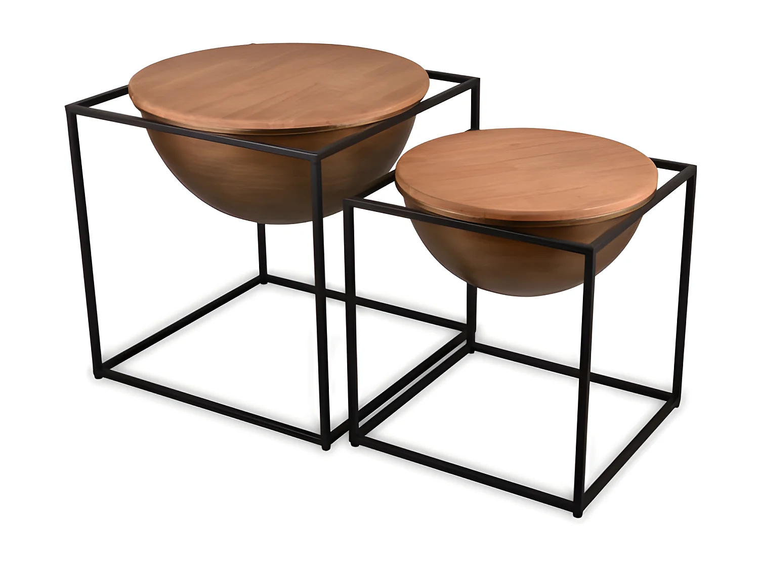 Table basse bois et métal medium Celina