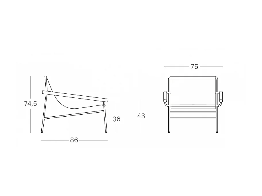 Chaise de jardin lounge Dress Code basic