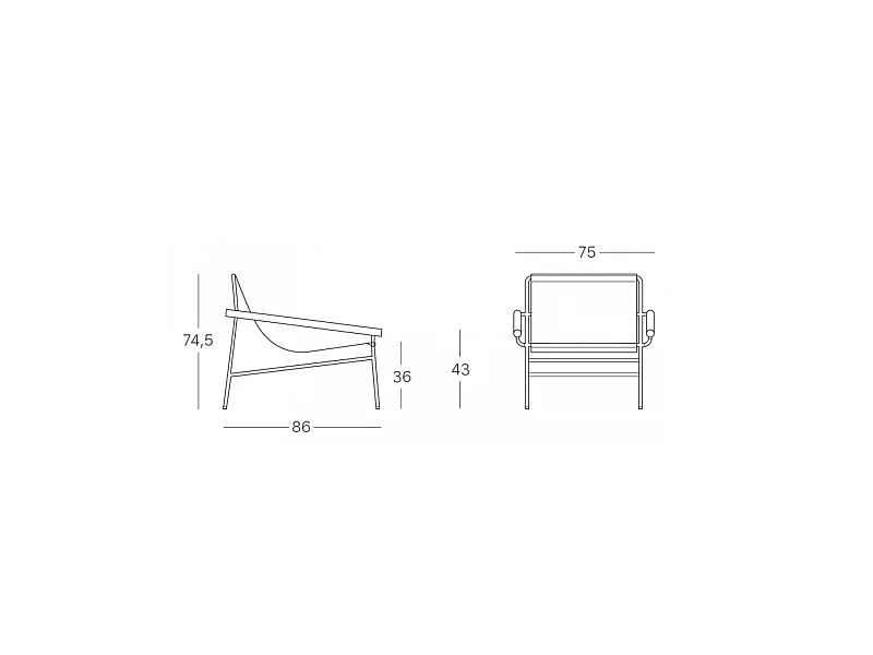 Chaise de jardin lounge Dress Code basic