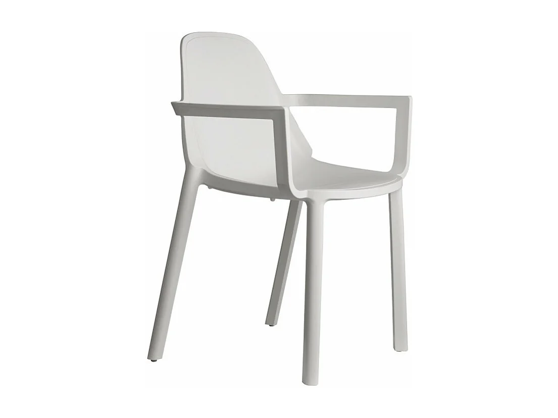 Fauteuil déco Piu, Plastique, Blanc