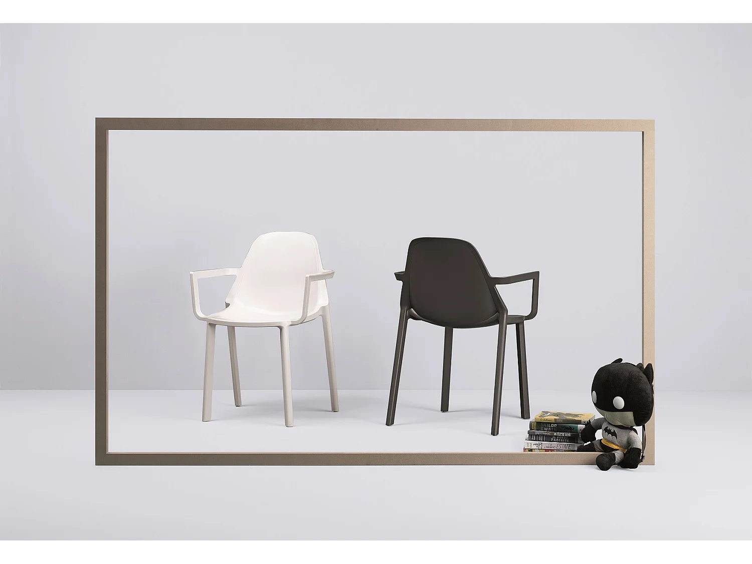 Fauteuil déco Piu, Plastique, Blanc