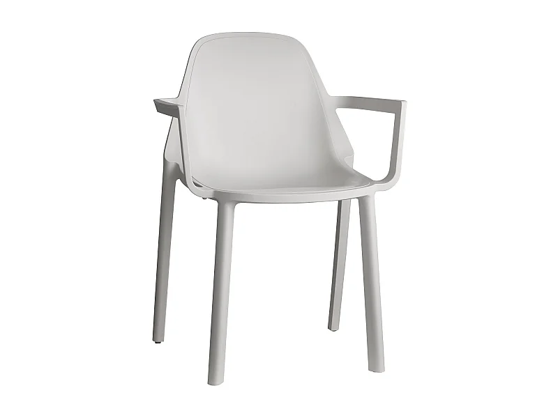 Fauteuil déco Piu, Plastique, Blanc
