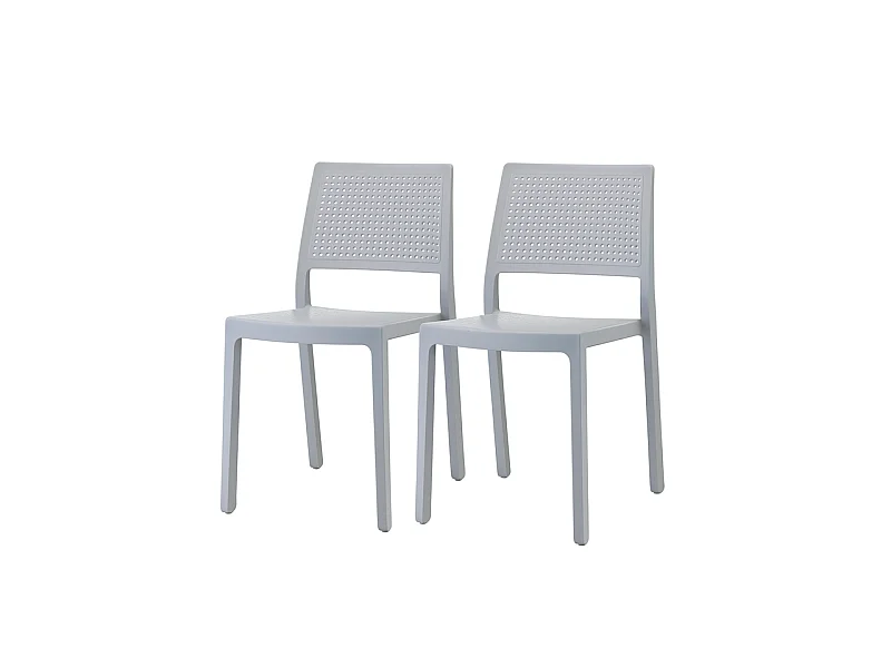 Lot de 2 chaises design EMI pour intérieur ou extérieur - Scab