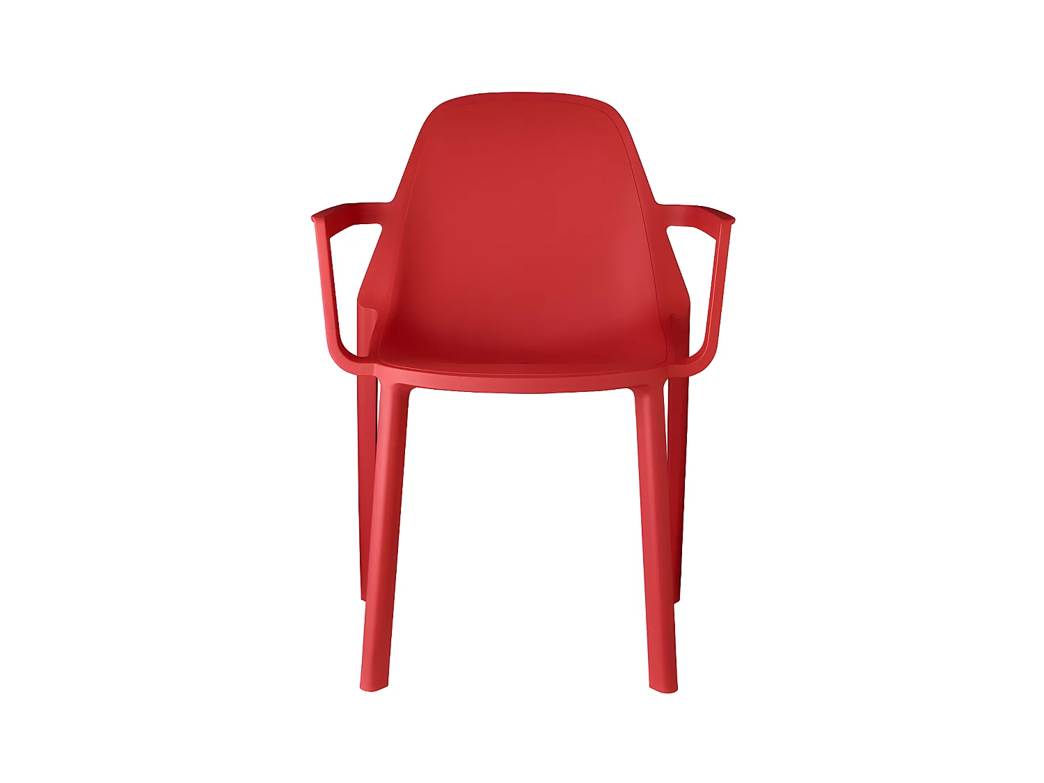 Fauteuil déco Piu, Plastique, Rouge