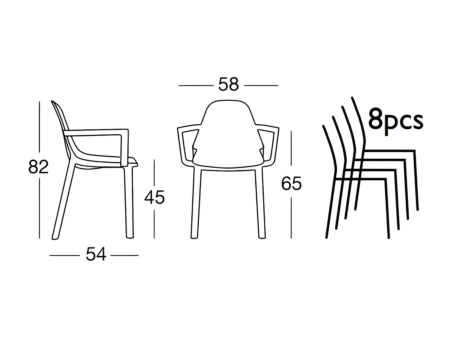 Fauteuil déco Piu, Plastique, Rouge