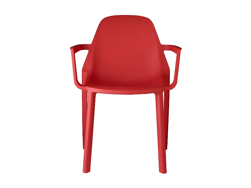 Fauteuil déco Piu, Plastique, Rouge