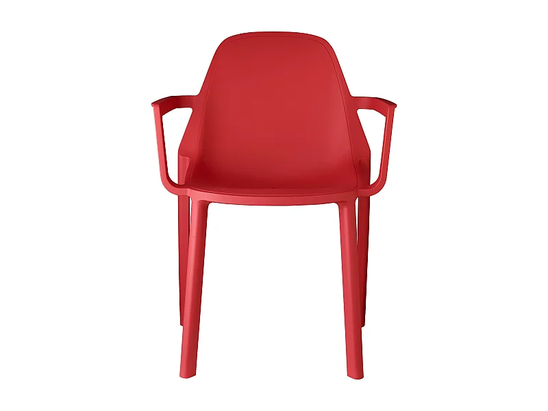 Fauteuil déco Piu, Plastique, Rouge