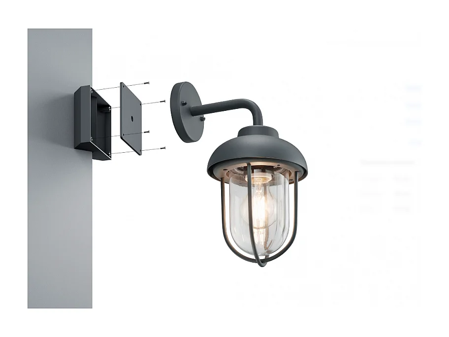 Fixation pour coin éclairage outdoor