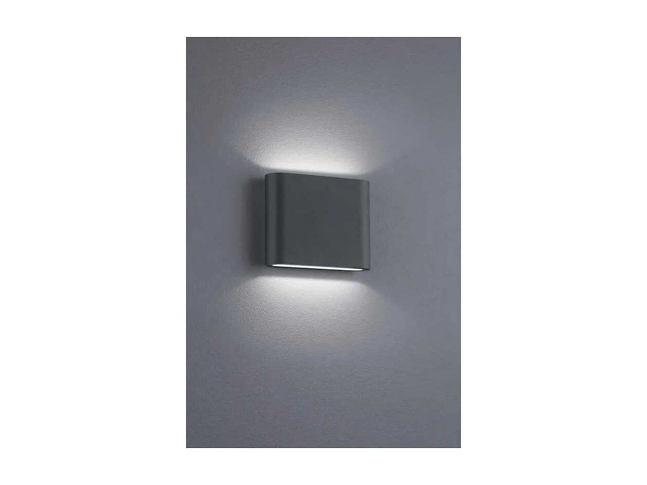 Applique da esterno LED 2 luci, alluminio, antracite, 11,5x9x3 cm, Thames Ii