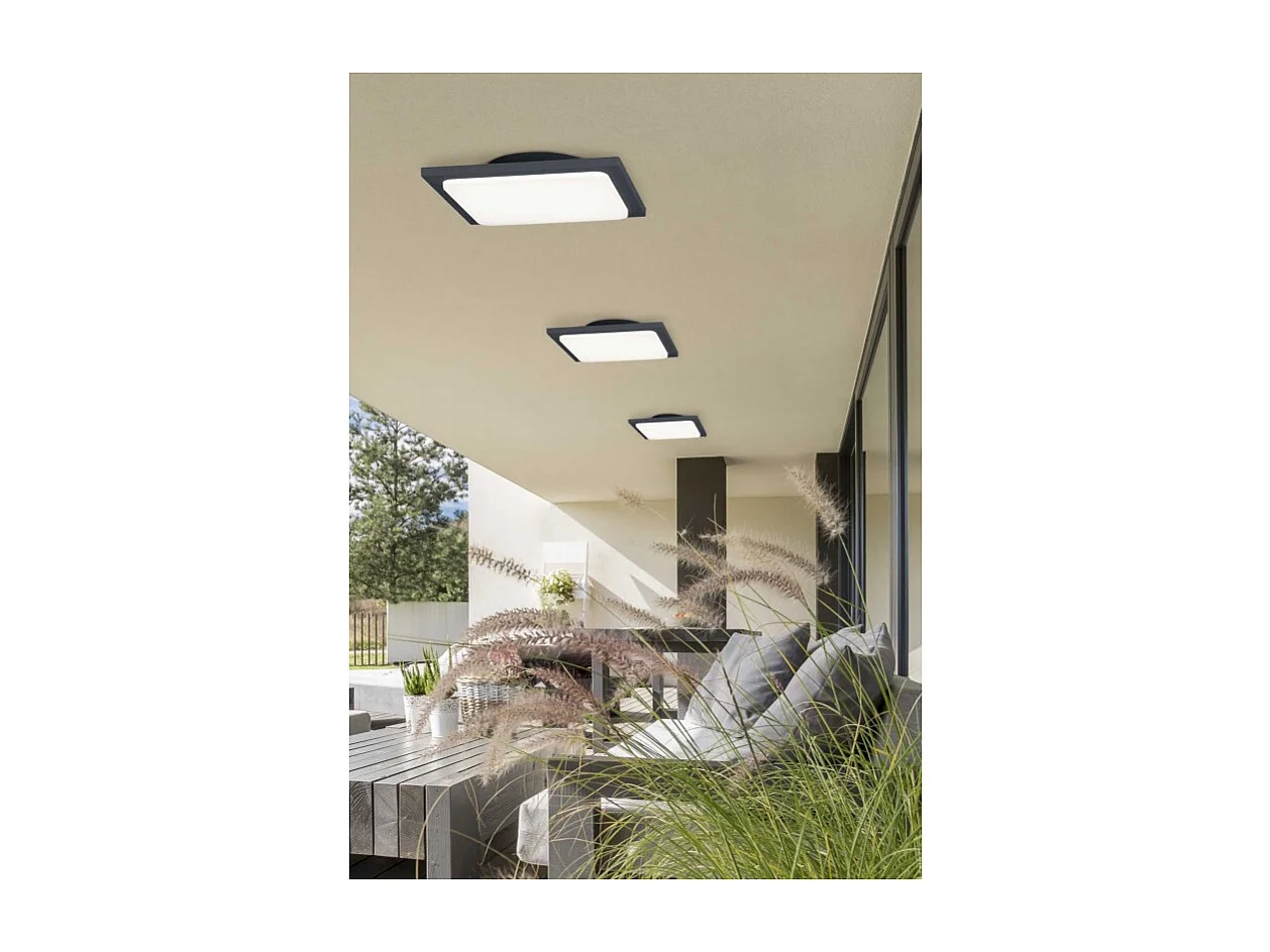 Plafonnier de jardin moderne métal Trave 16W