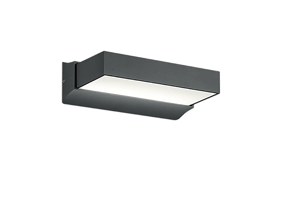 Applique LED, alluminio, antracite, 23,2x7x13,5 cm, Cuando