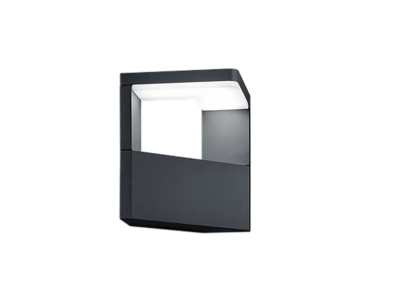 Applique LED, alluminio, antracite, 17x15x12 cm, Ganges