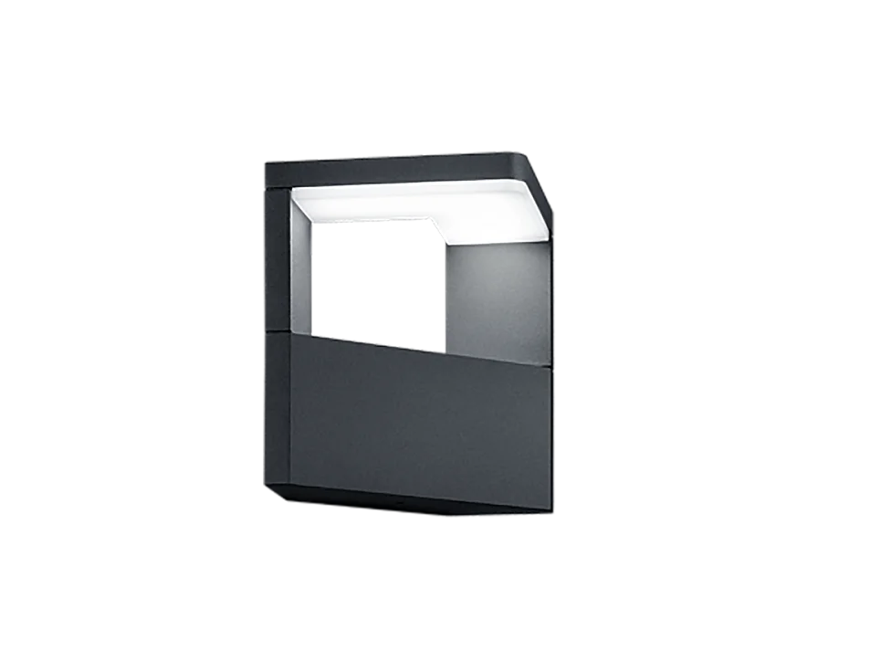 Applique LED, alluminio, antracite, 17x15x12 cm, Ganges